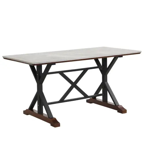 Modern Dining Table For 6-8 7 Piece Kitchen Dining Table Set