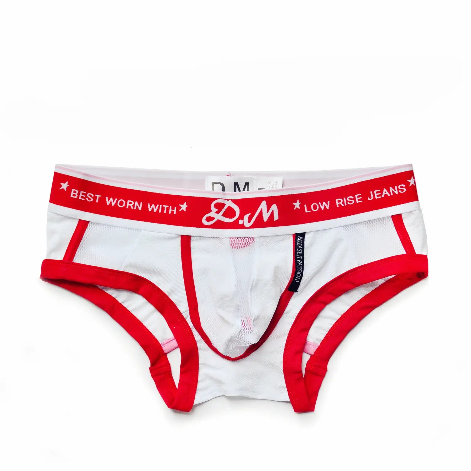 Low-waist polyester mesh men’s underwear