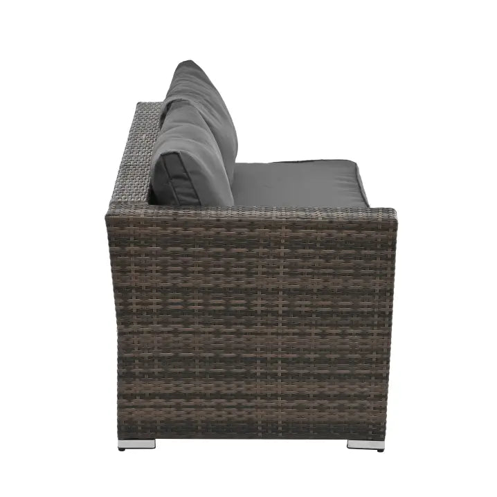 Patio Furniture Outdoor Furniture Seasonal PE Wicker Furniture 4 Set Wicker Furniture With Tempered Glass Coffee Table