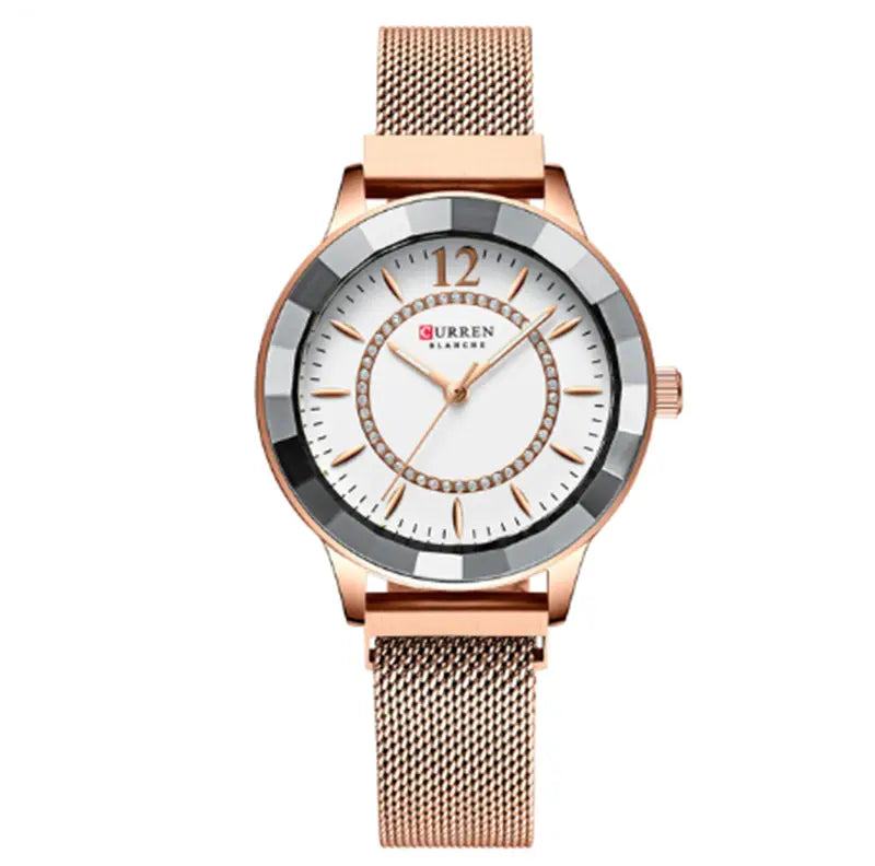 Ladies Watch Magnet Buckle Mesh Belt Fashionable and Simple