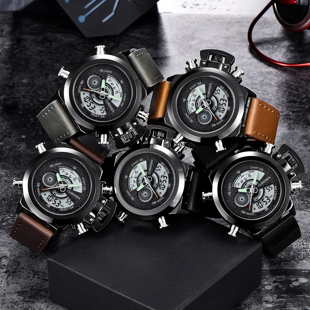 Multi-functional Double Display Sports Watch For Men