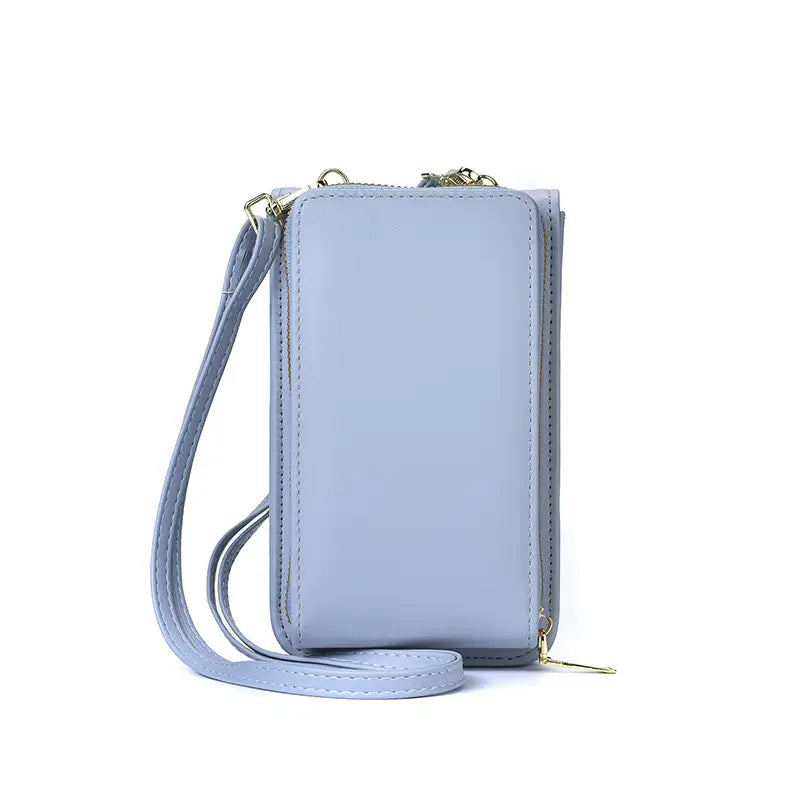 Flowers Embroidery Mobile Phone Bags For Women Ins Fashion Crossbody Shoulder Bag Ladies Long Wallet