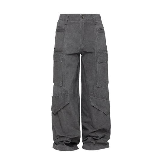 Fashion Work Clothes Wide Leg Punk Pants Men