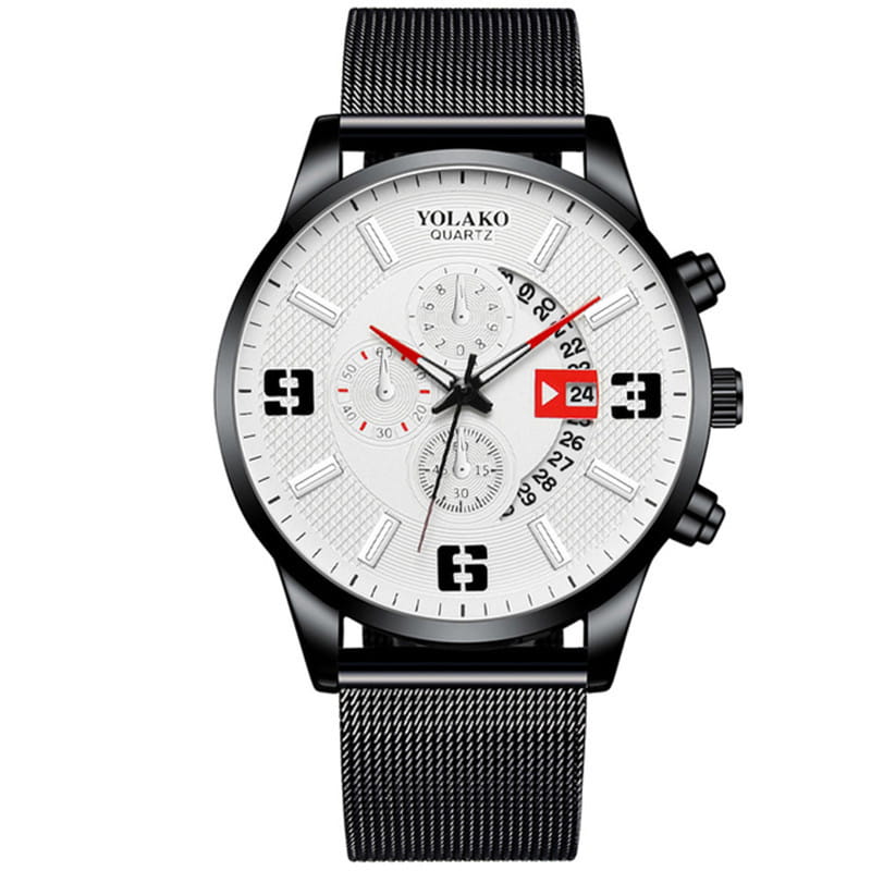 Fashion Three-eye Digital Men’s Watch With Calendar
