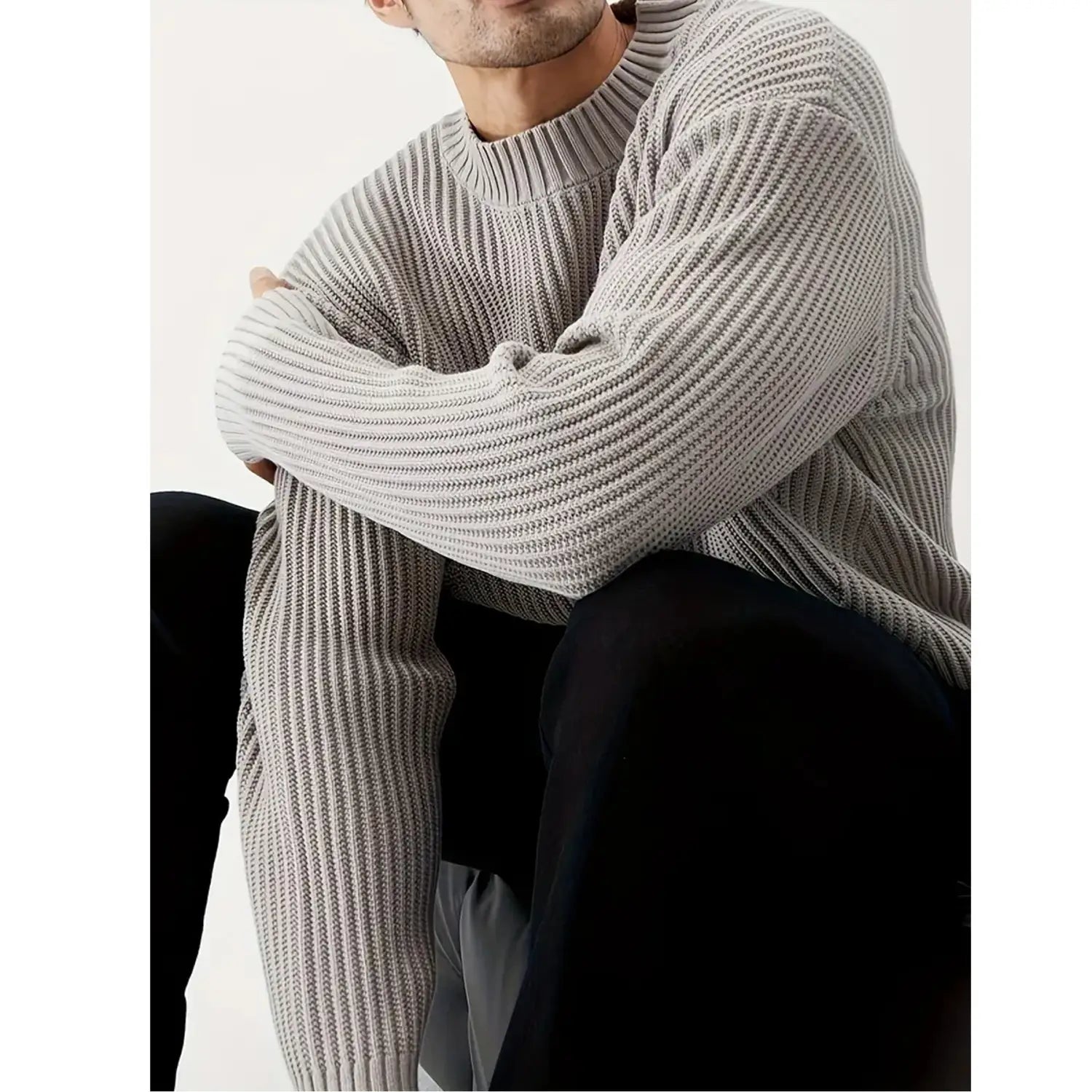 Ins Round Neck Korean Style Trendy Sweater Men