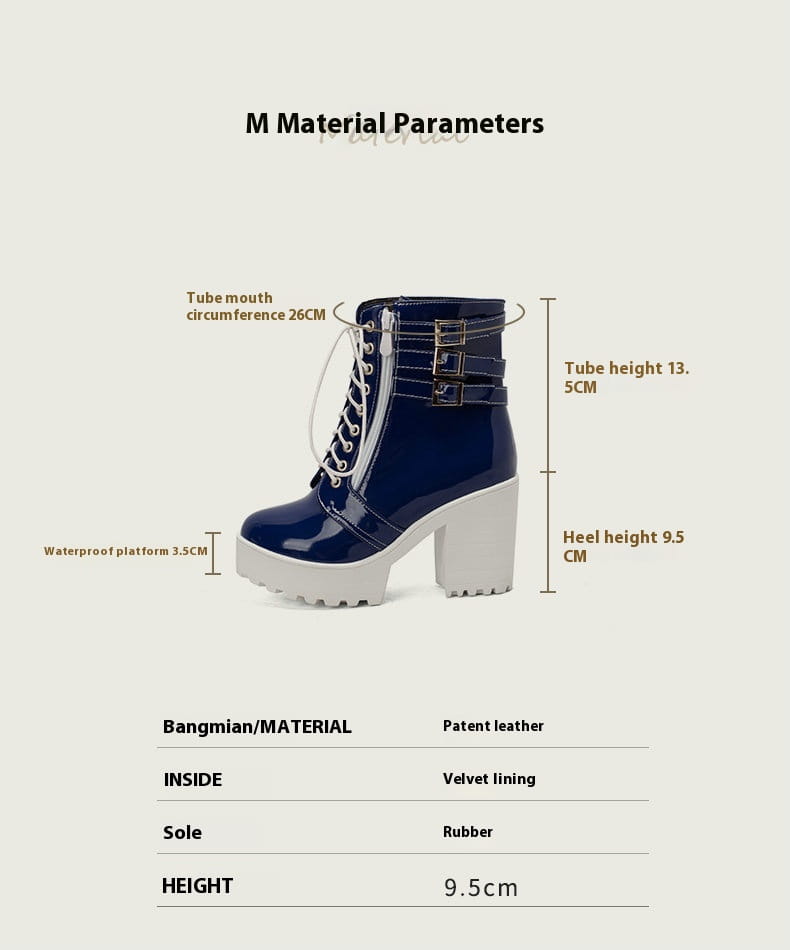 Women’s Autumn And Winter Thick Heeled Short Boots