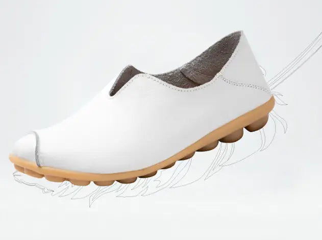 Ladies Flats Shoes Women Genuine Leather Shoes