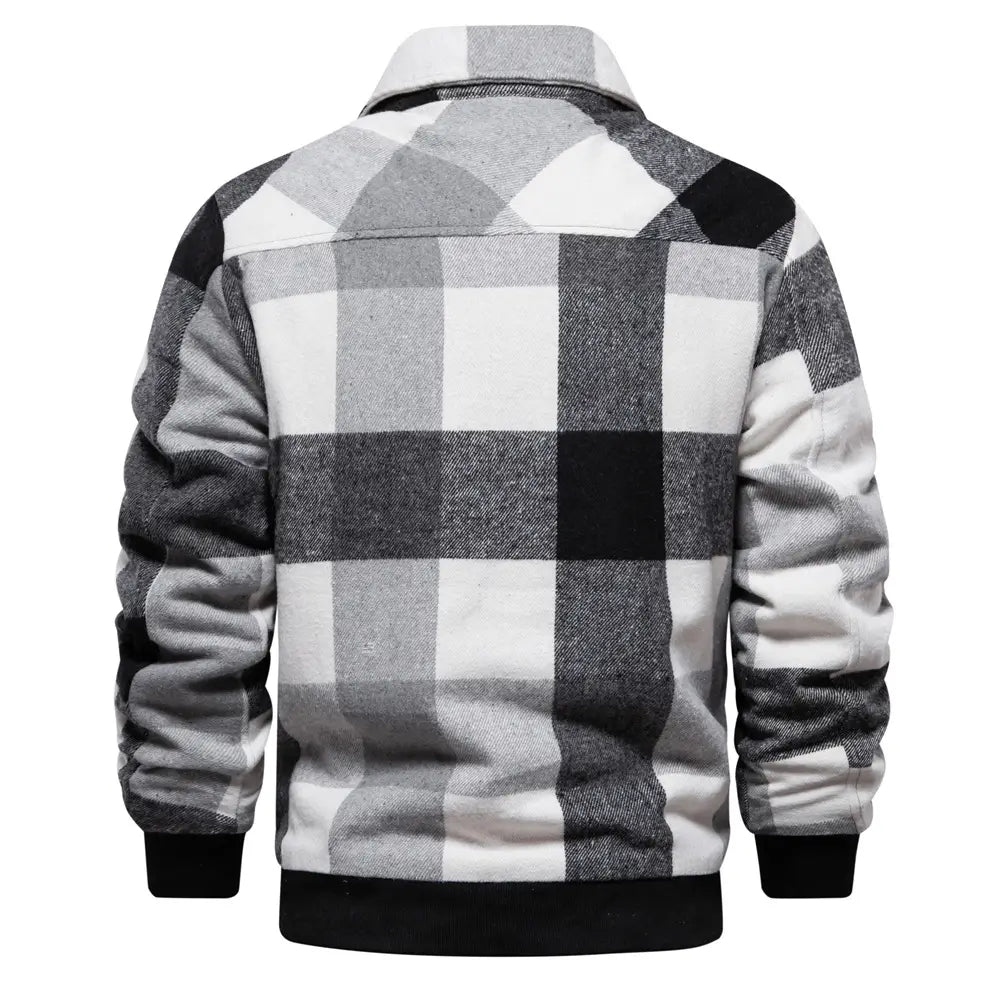 New Autumn And Winter Men’s Jacket Casual Plaid Coat
