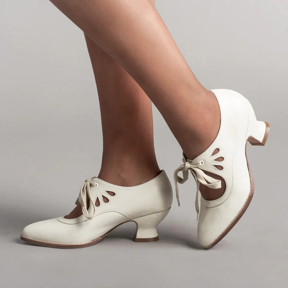 Hollow Out High Heel Lace-up Casual Shoes Plus Size Woman High-heeled Shoes