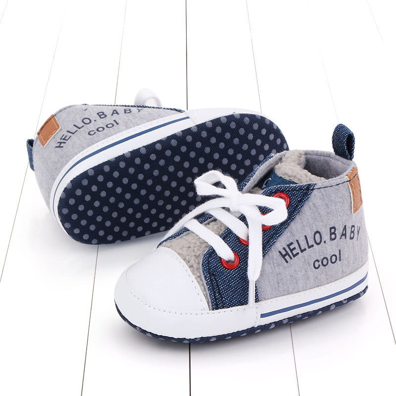 Canvas shoes color matching letters walking shoes