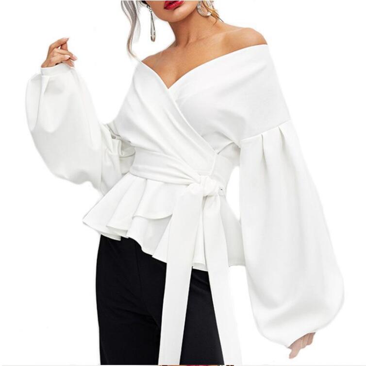 Women Shirts Ladies Bowknot Shirt