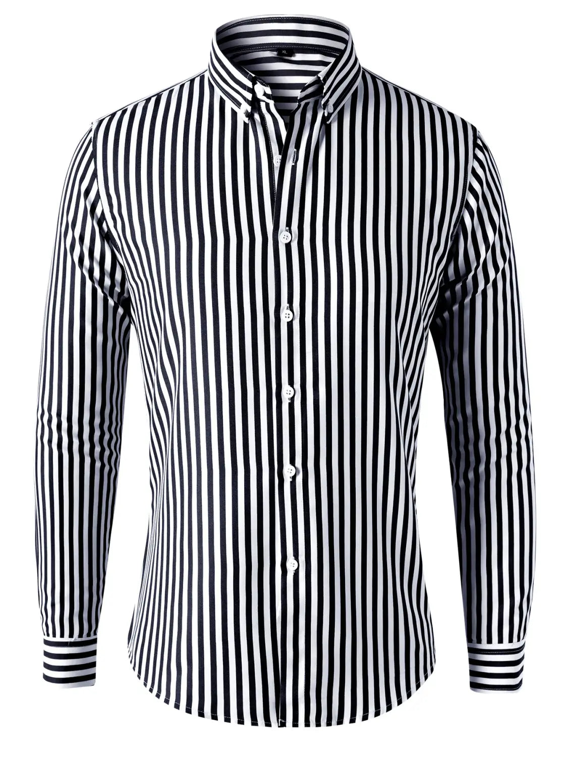Men’s Korean Style Striped Shirt Long Sleeve