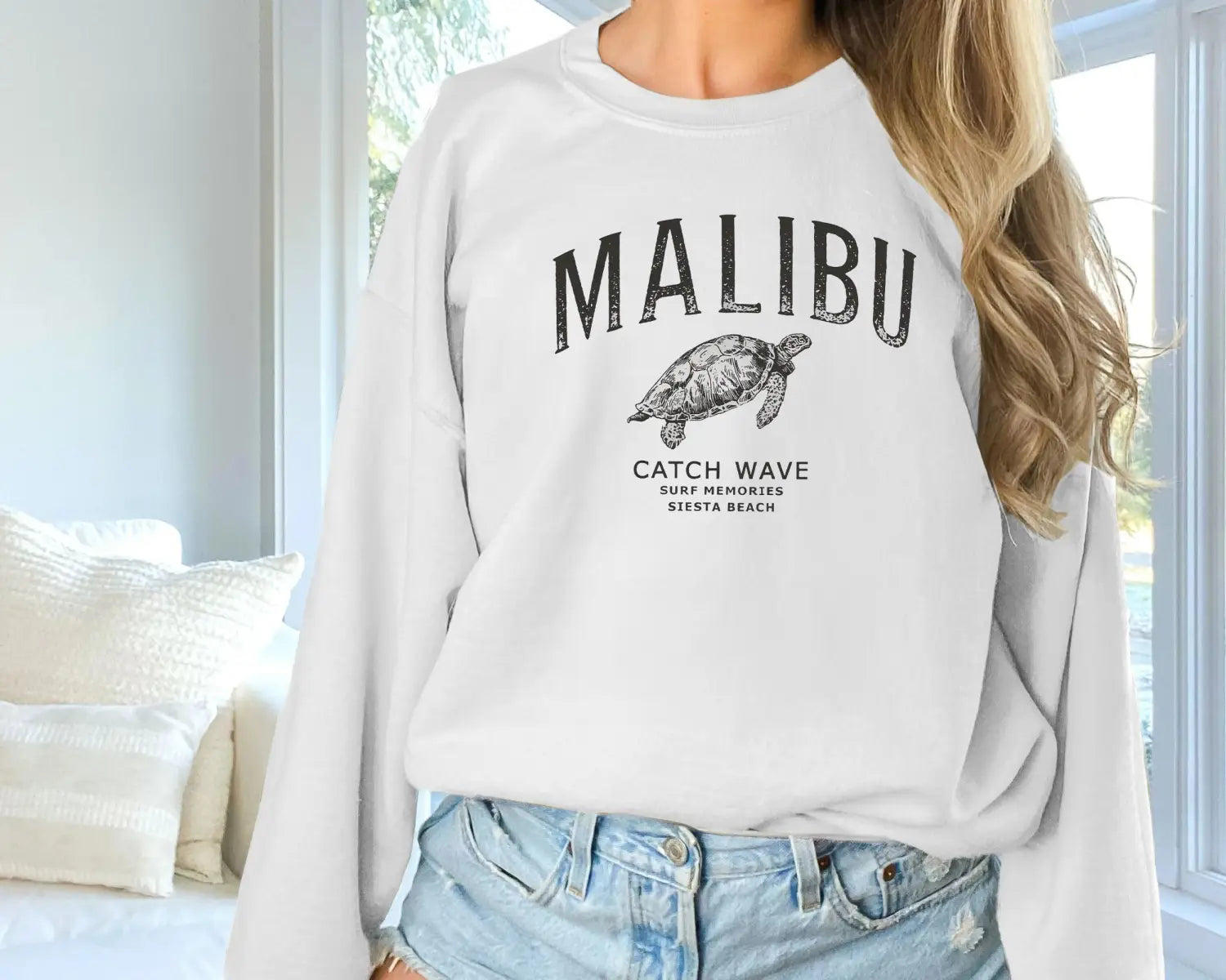 Women’s Fashionable Solid Color Printed Long Sleeved Sweatshirt