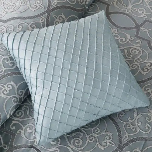 12 Piece Comforter Set With Cotton Bed Sheets Blue Queen - Blue - 5