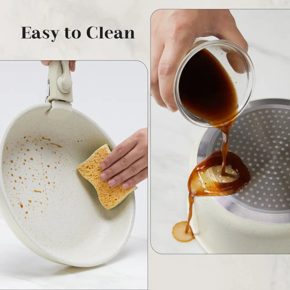 12 POTS And Pans Set Non-stick Kitchen Cookware Set - White - 5