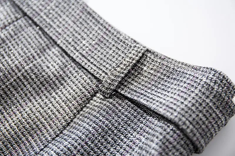 Houndstooth fabric with pleats on New Women’s Belts Show Thin Elegant Pleated Mesh Skirt