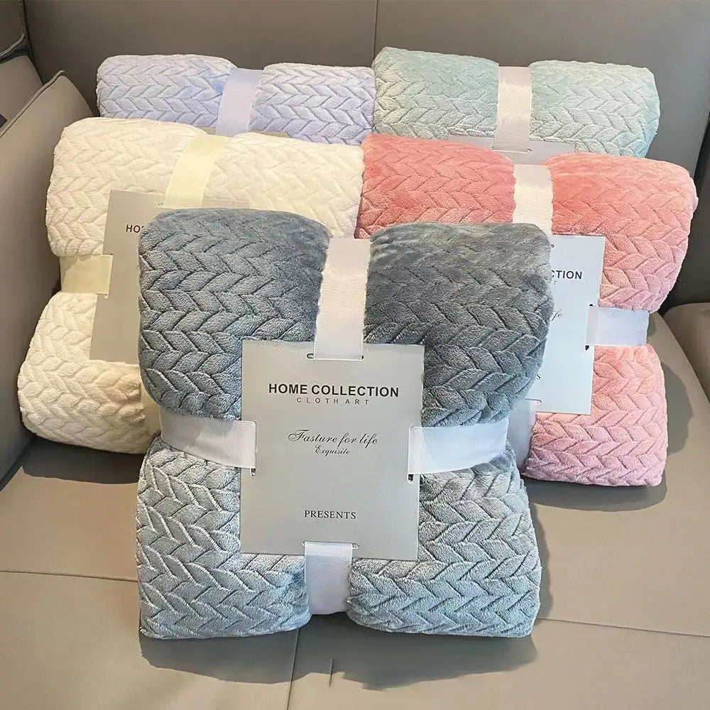 Flannel Wheat Grain Blanket