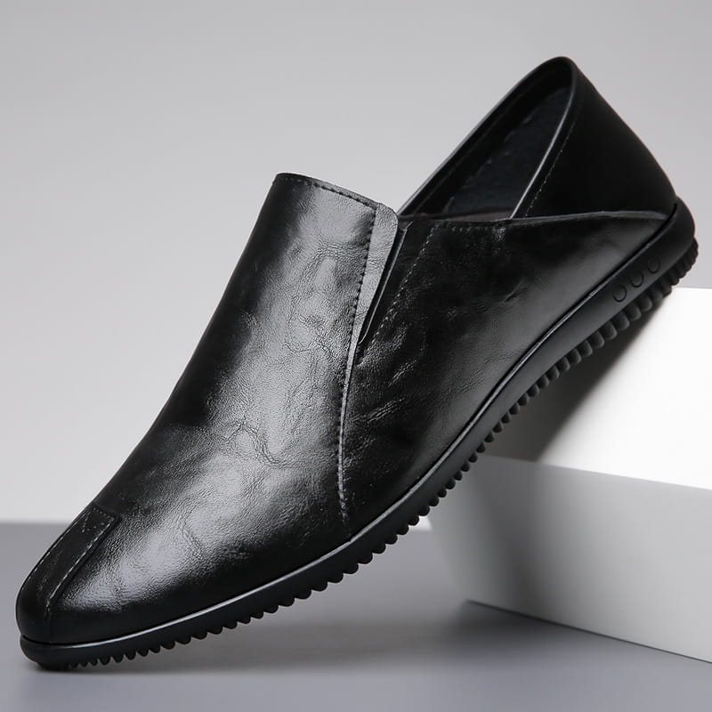 Men’s Leather Shoes Setting Foot Style In White