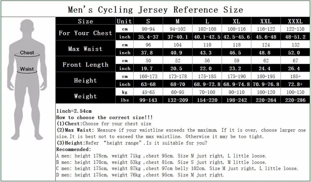 Cycling Jersey long Sleeve men Bike Jersey