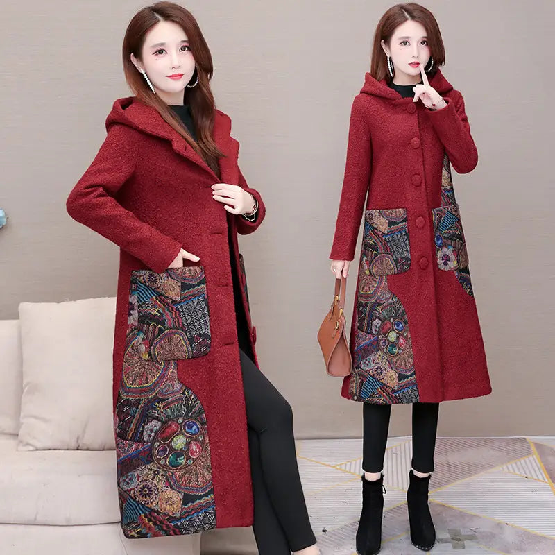 Interlock tweed jackets medium length for women