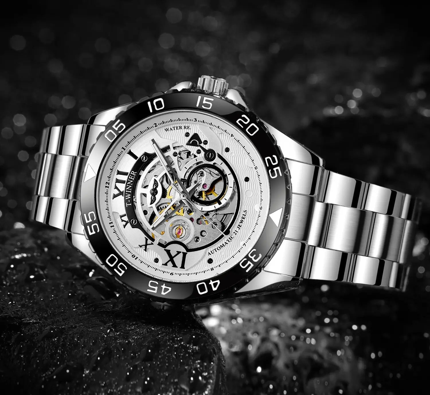 Steel Band Business Men’s Automatic Mechanical Watch