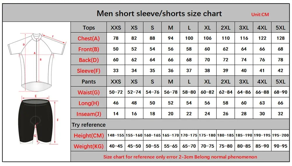 Lightning Series Summer Cycling Suit Men