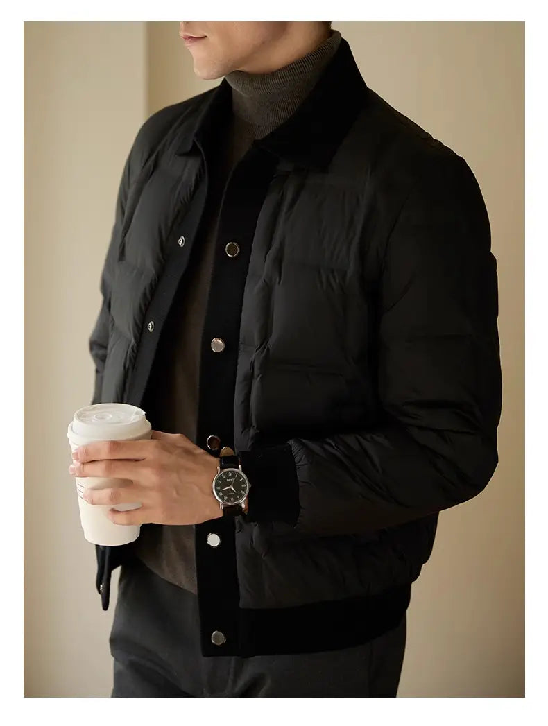 Men’s High-end Casual Patchwork Short Coat