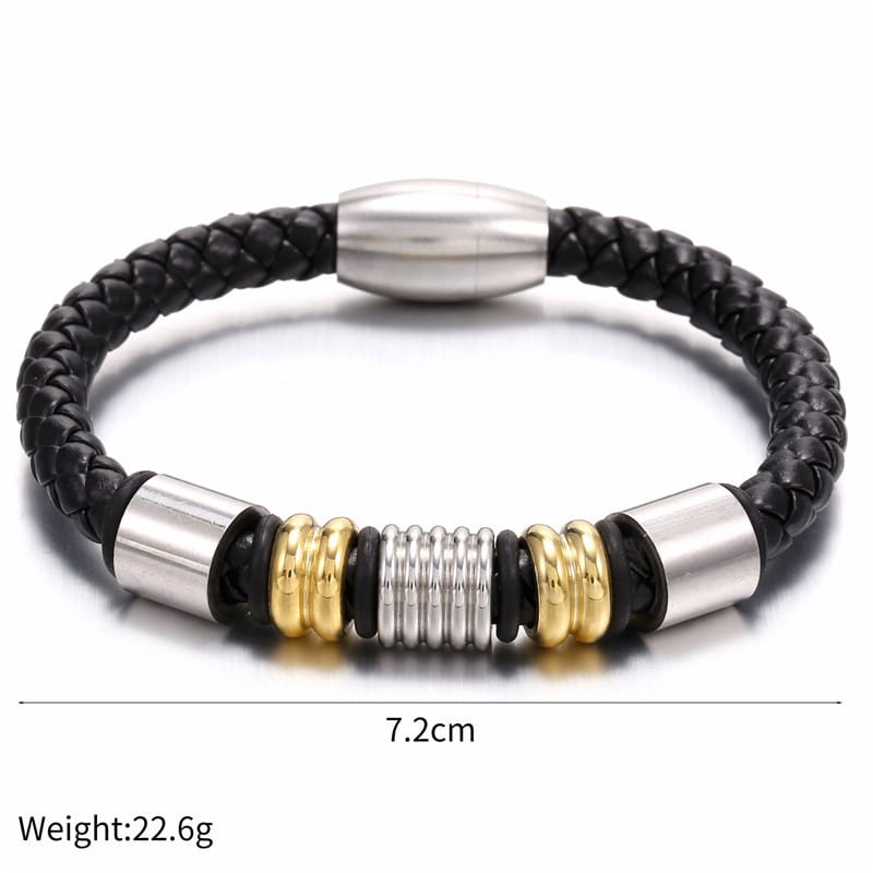 Selling Stainless Steel Men’s Leather Bracelets Simple And Versatile Punk Bracelets Men’s Jewelry And Bracelets