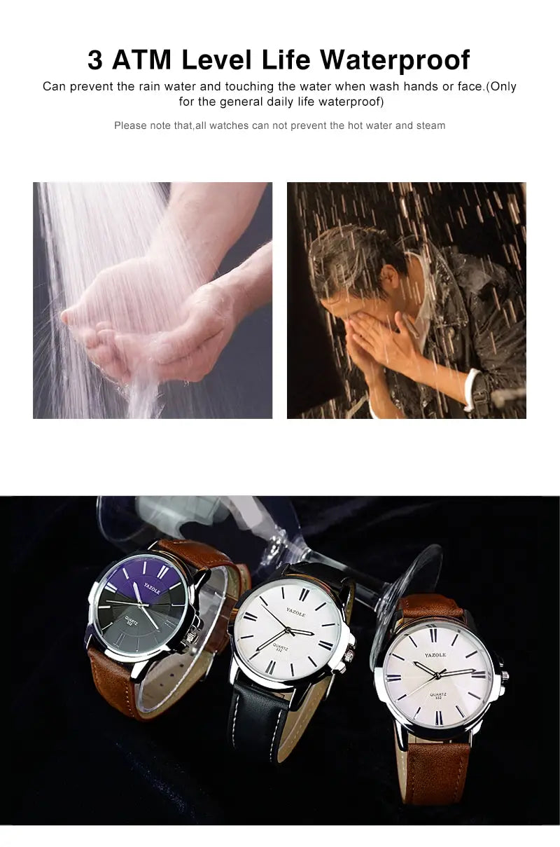 New Men’s Business Waterproof Luminous Quartz Watch