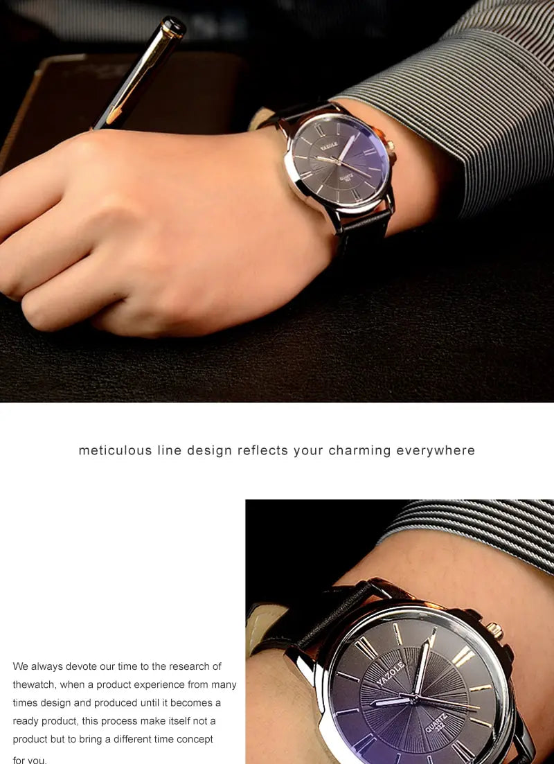 New Men’s Business Waterproof Luminous Quartz Watch