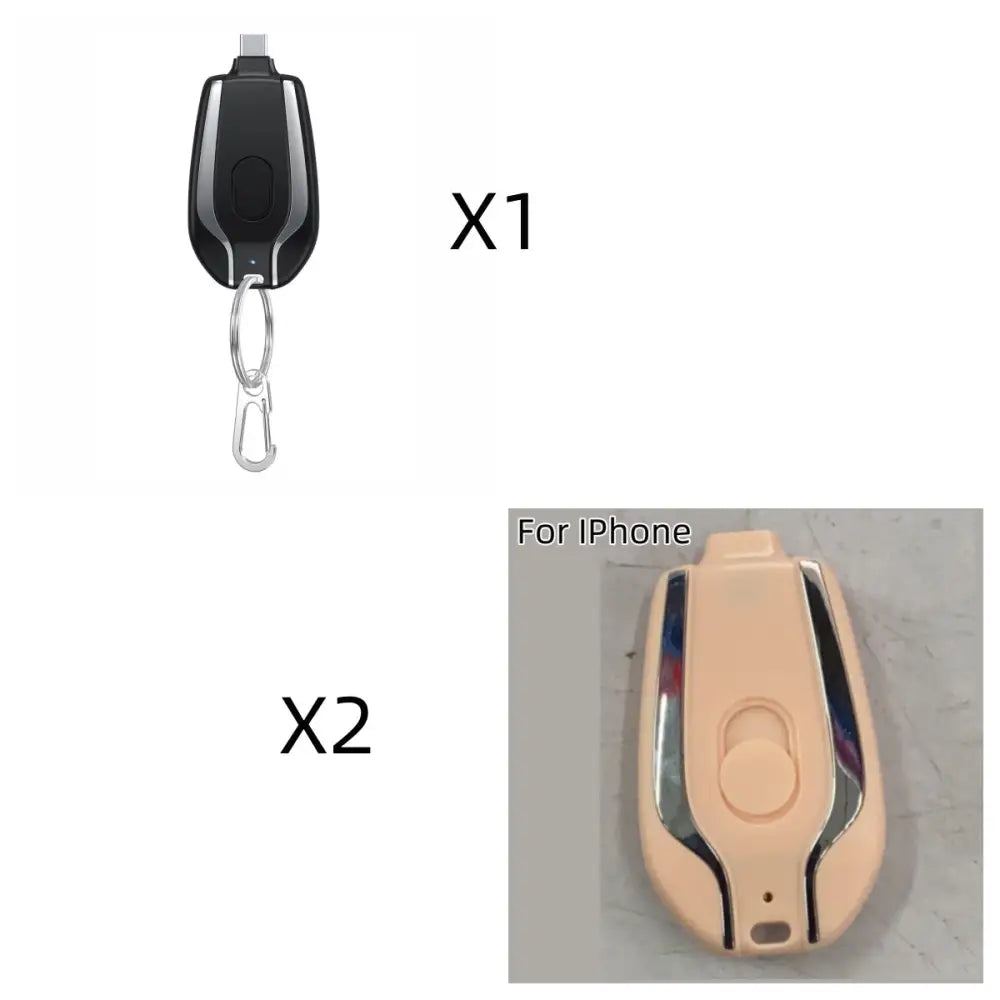 1500mAh Mini Power Emergency Pod Keychain Charger With Type-C Ultra-Compact Mini Battery Pack Fast Charging Backup Power Bank Beyond Trends Hub