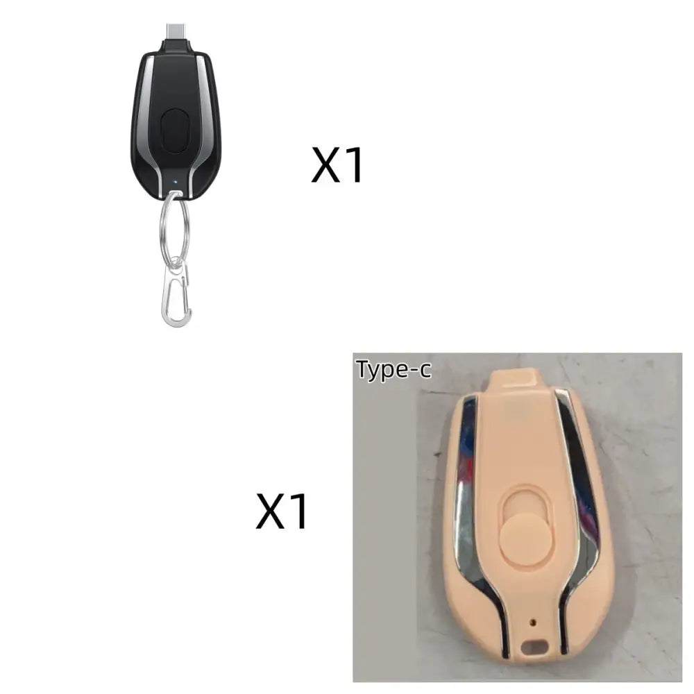 1500mAh Mini Power Emergency Pod Keychain Charger With Type-C Ultra-Compact Mini Battery Pack Fast Charging Backup Power Bank Beyond Trends Hub