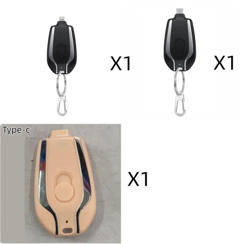 1500mAh Mini Power Emergency Pod Keychain Charger With Type-C Ultra-Compact Mini Battery Pack Fast Charging Backup Power Bank Beyond Trends Hub