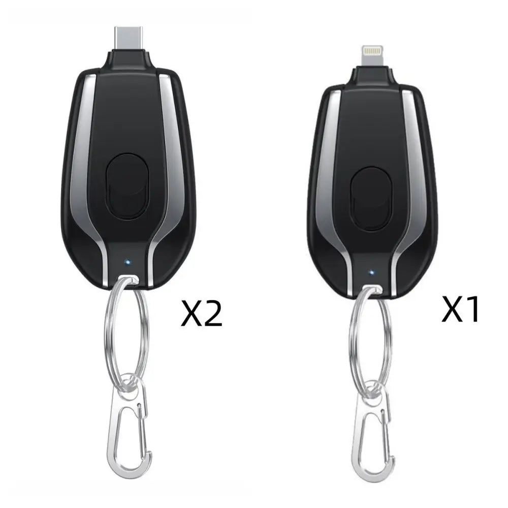 1500mAh Mini Power Emergency Pod Keychain Charger With Type-C Ultra-Compact Mini Battery Pack Fast Charging Backup Power Bank Beyond Trends Hub