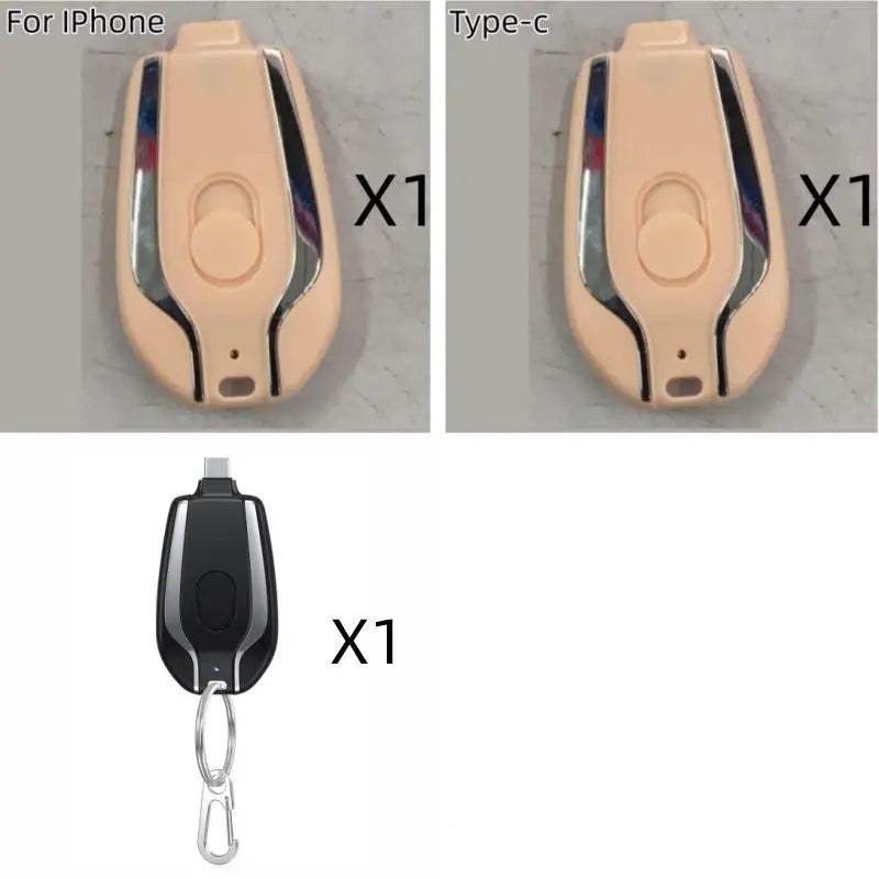 1500mAh Mini Power Emergency Pod Keychain Charger With Type-C Ultra-Compact Mini Battery Pack Fast Charging Backup Power Bank Beyond Trends Hub