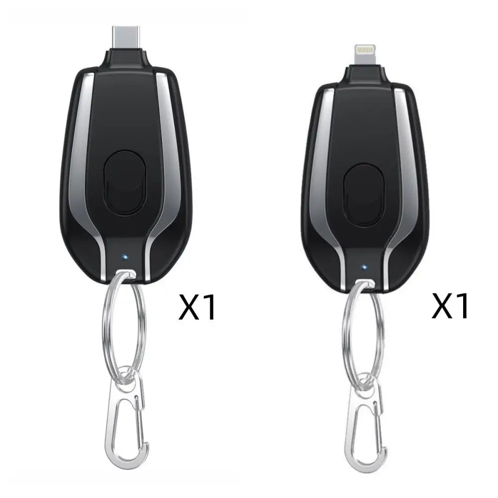 1500mAh Mini Power Emergency Pod Keychain Charger With Type-C Ultra-Compact Mini Battery Pack Fast Charging Backup Power Bank Beyond Trends Hub