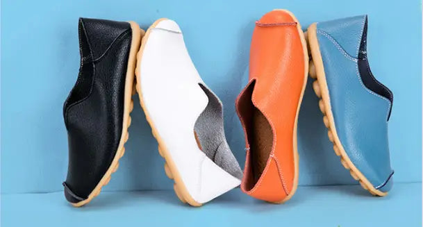 Ladies Flats Shoes Women Genuine Leather Shoes