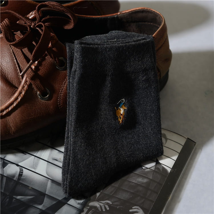 Men’s Socks Four Seasons Pure Cotton Embroidery