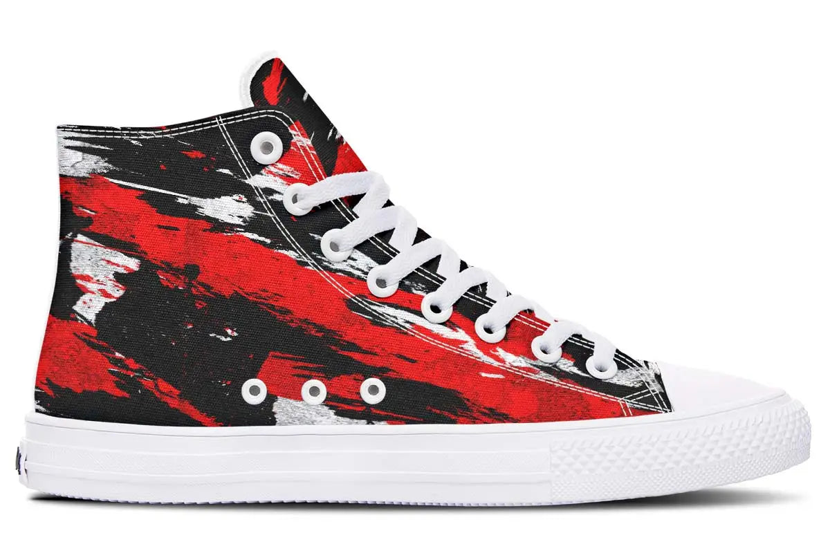 Printed Couple High Top Canvas Shoes