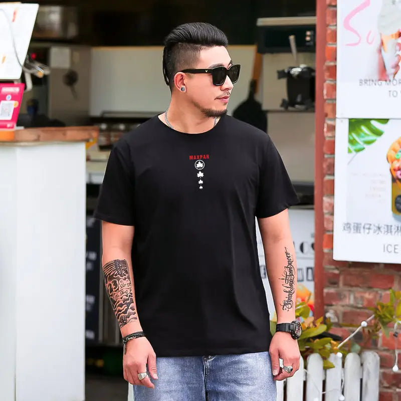 Summer Plus Size Men’s Print Plus Size T Shirt