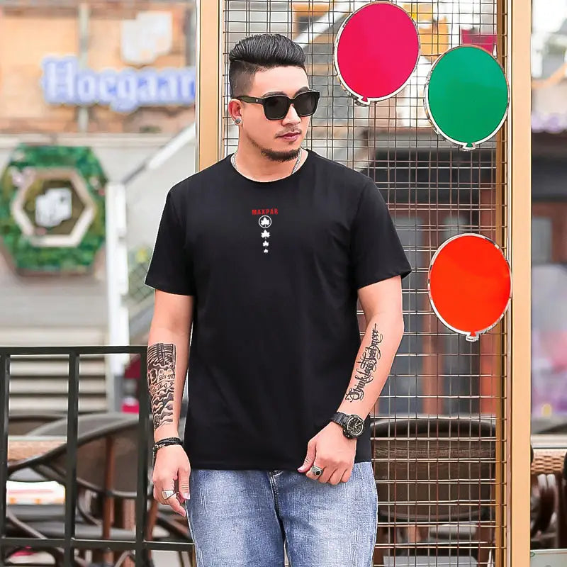 Summer Plus Size Men’s Print Plus Size T Shirt