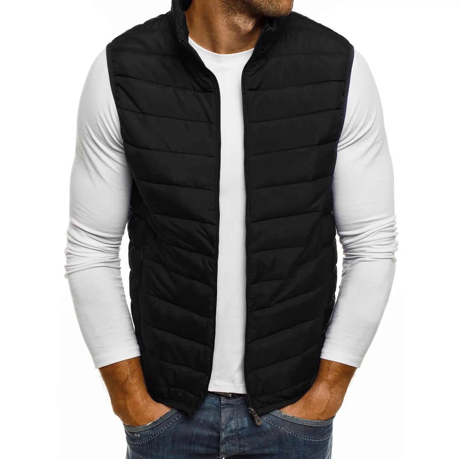 Men’s Casual Fashion Simple Loose Cotton Vest Vest Men