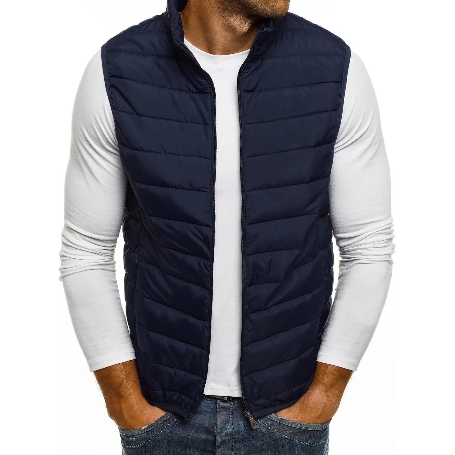 Men’s Casual Fashion Simple Loose Cotton Vest Vest Men