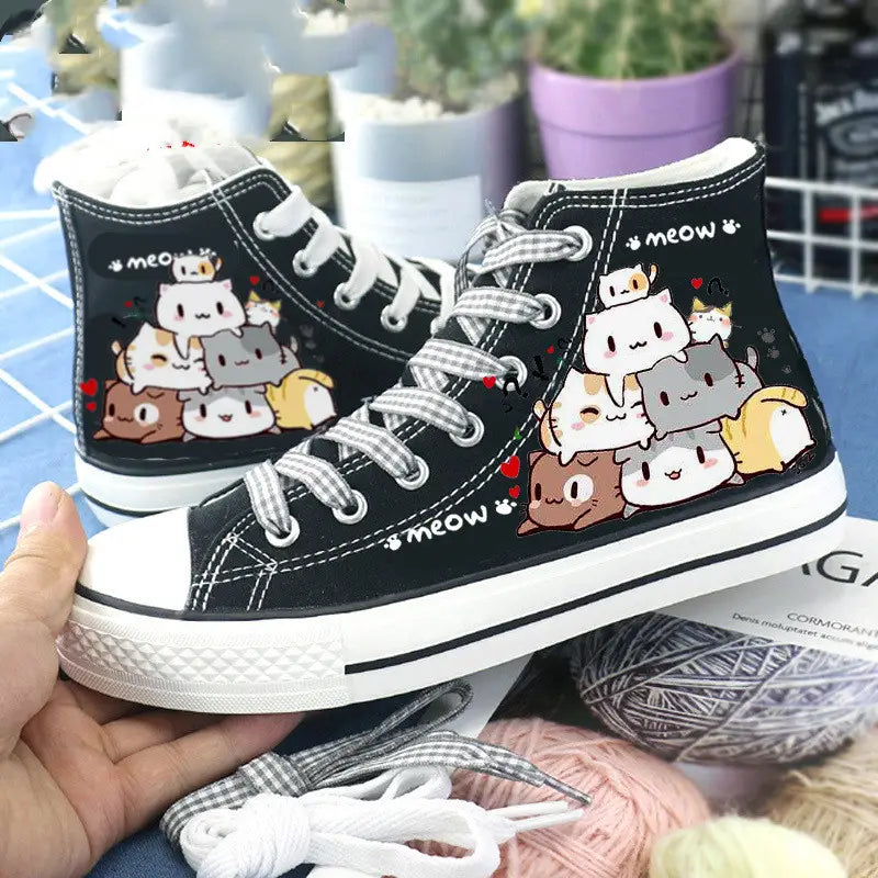 High-Top Shoes Canvas Shoes White Shoes Women’s Shoes