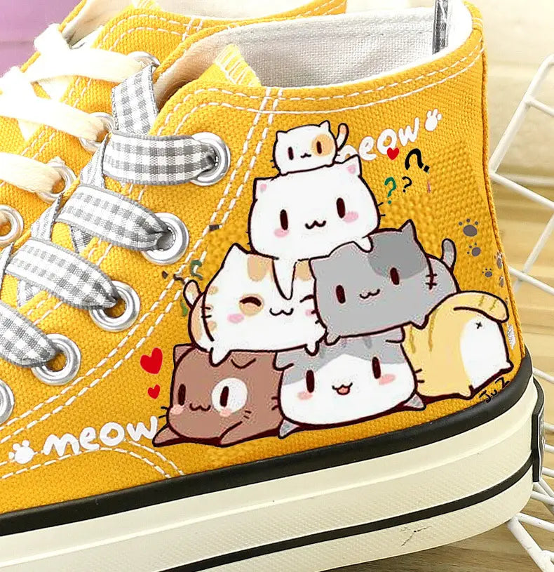 High-Top Shoes Canvas Shoes White Shoes Women’s Shoes