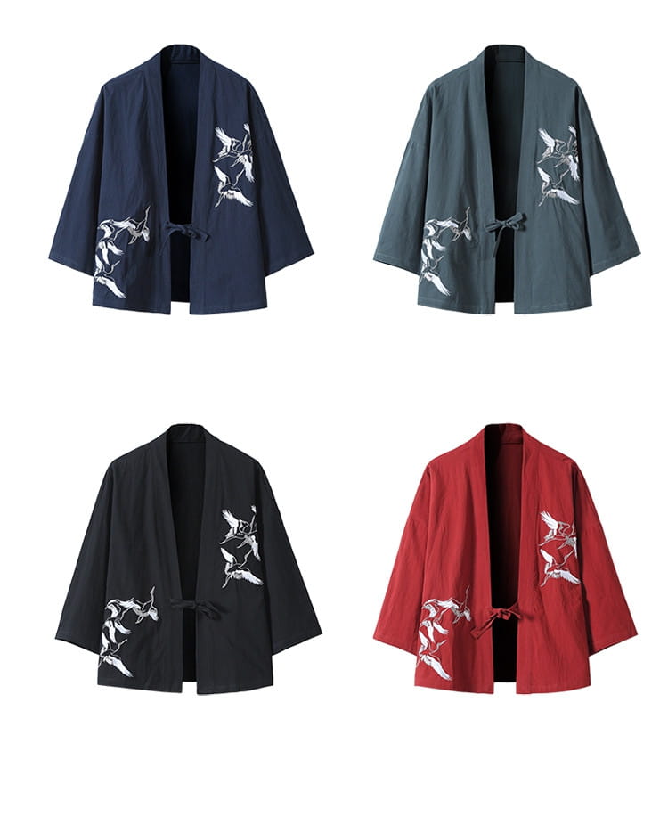 Kimono Robes Traditional Men Jackets Hip Hop Streetwear