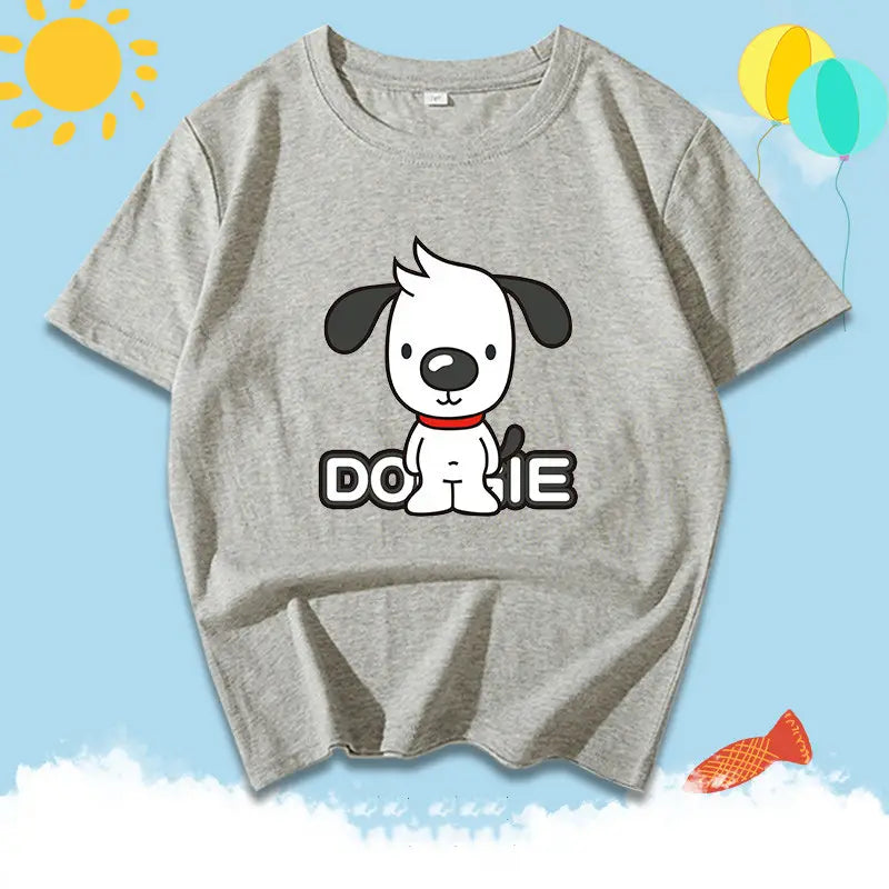 Cotton Half Sleeved Summer Suit Middle School Children’s Loose Jacket Boys’ Wear