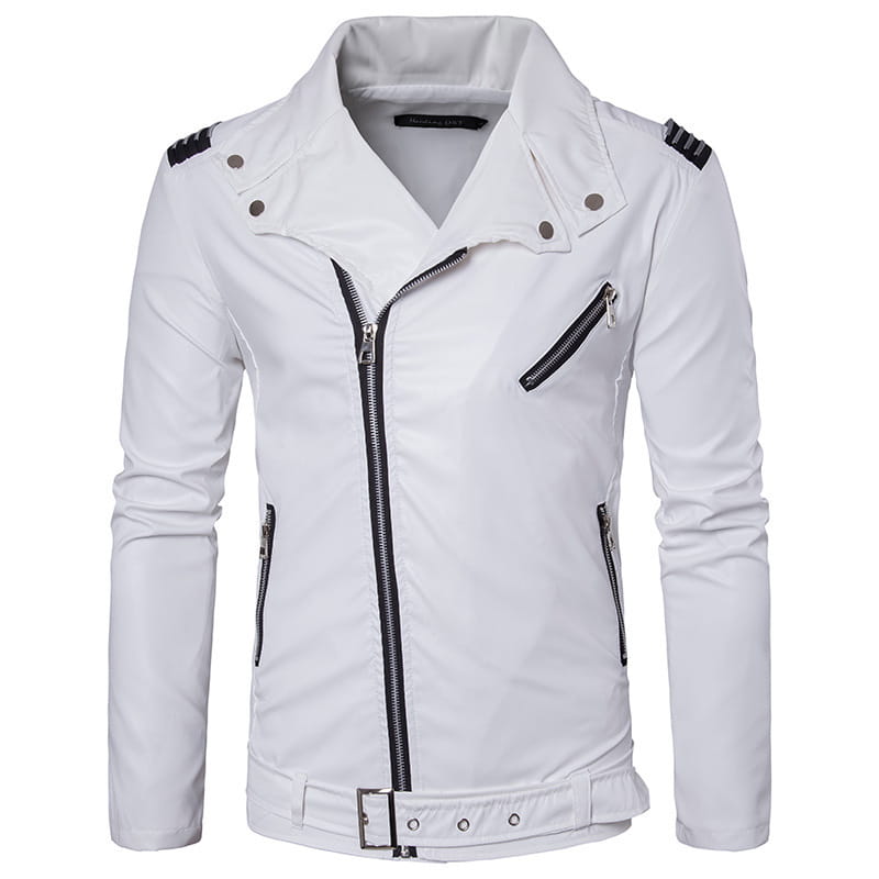 Large Size Men’s PU Leather Jacket