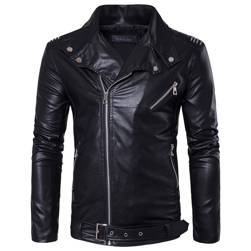 Large Size Men’s PU Leather Jacket