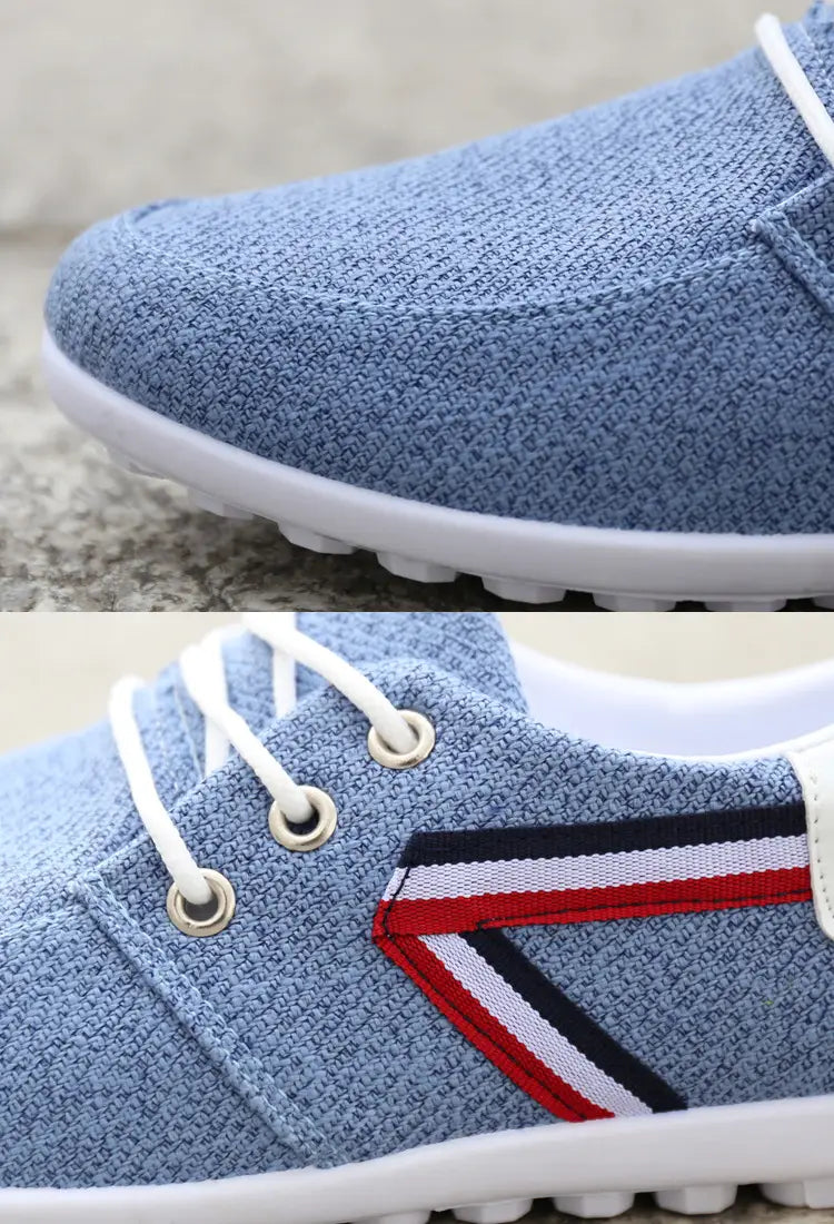 Men’S Soft-Soled Canvas Shoes Sports And Leisure Old Beijing Cloth Shoes Peas Shoes